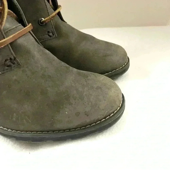 Sperry Harlow Burnish Gray Leather Wedge Almond Toe Chukka Booties Size 8 - Picture 3 of 13